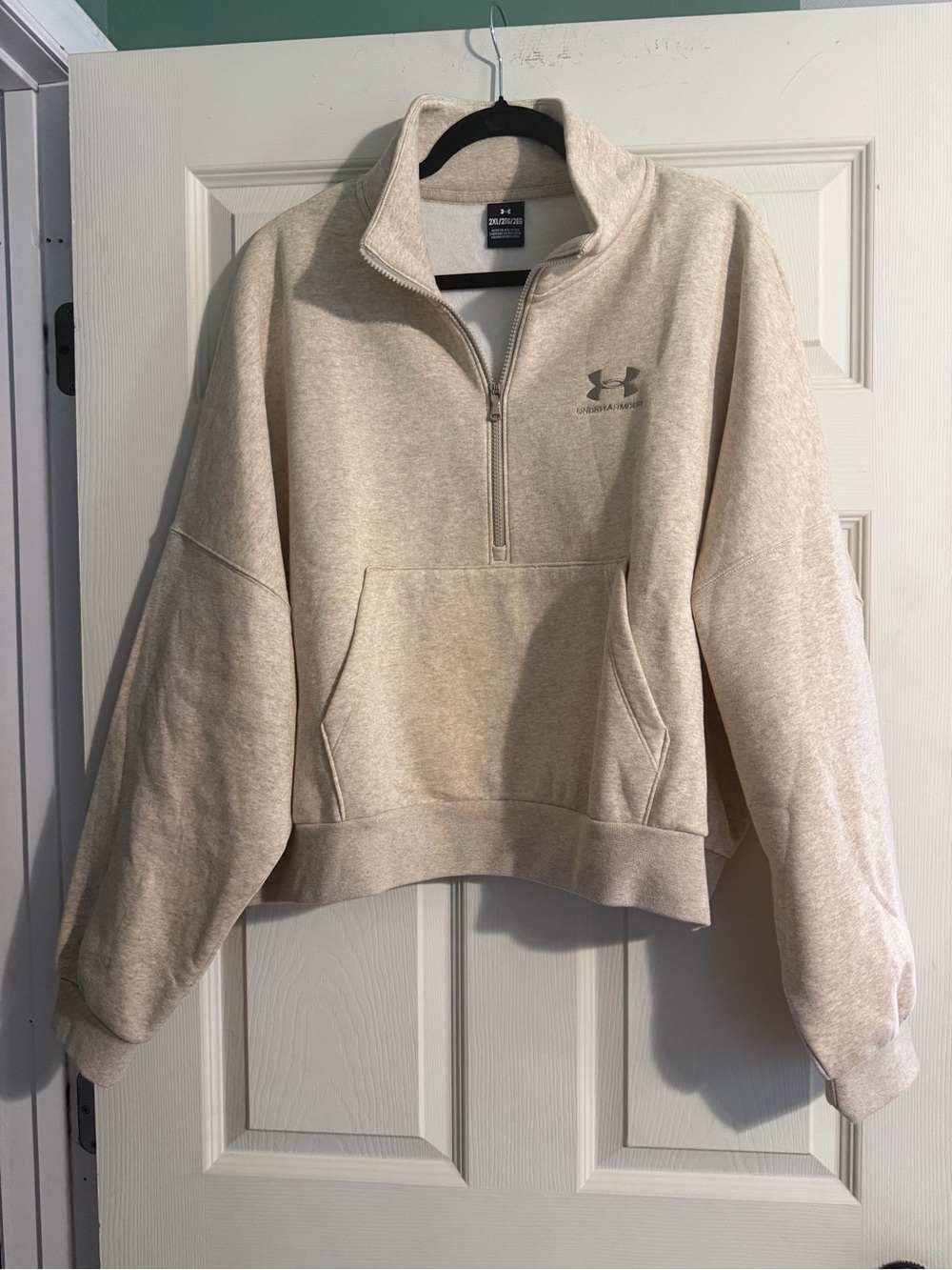 Under Armour Women’s Light Cream Half-Zip Cowl Pullover
